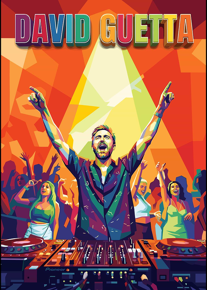 David Guetta Pop Art Poster
