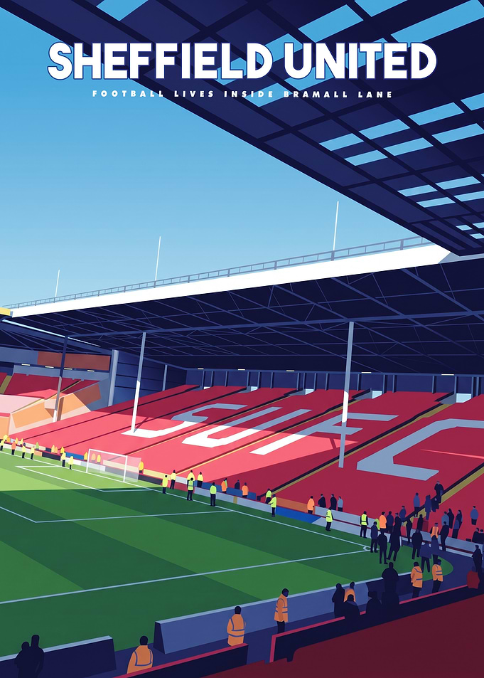Sheffield United Bramall Lane Stadium Poster