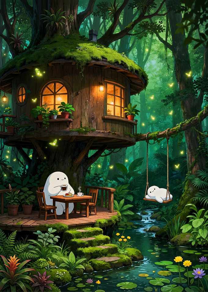Ice Bear and Panda Treehouse