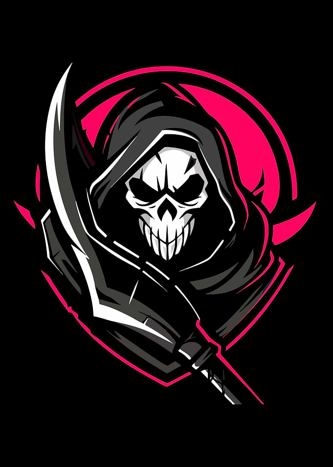 Grim Reaper Gaming Mascot Logo