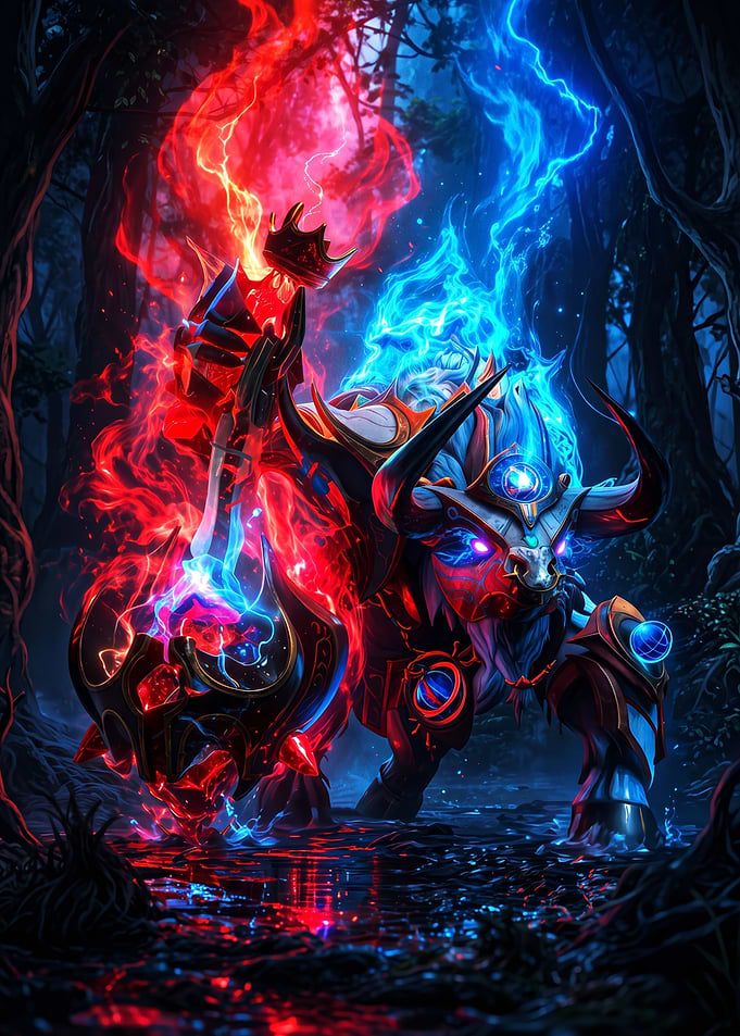 Dual Elemental Minotaur Warrior