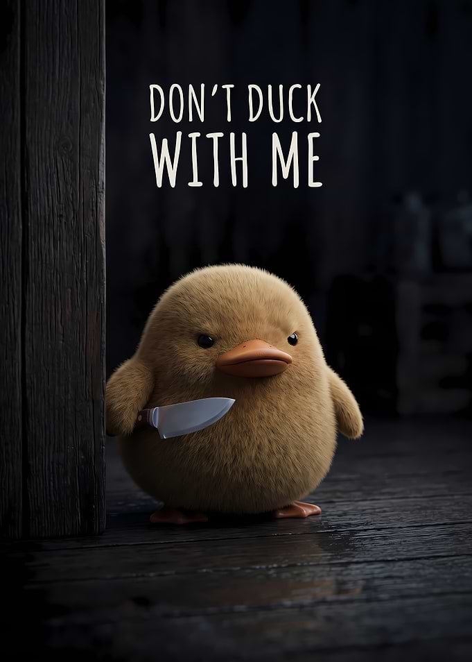 Don't Duck With Me Funny Poster