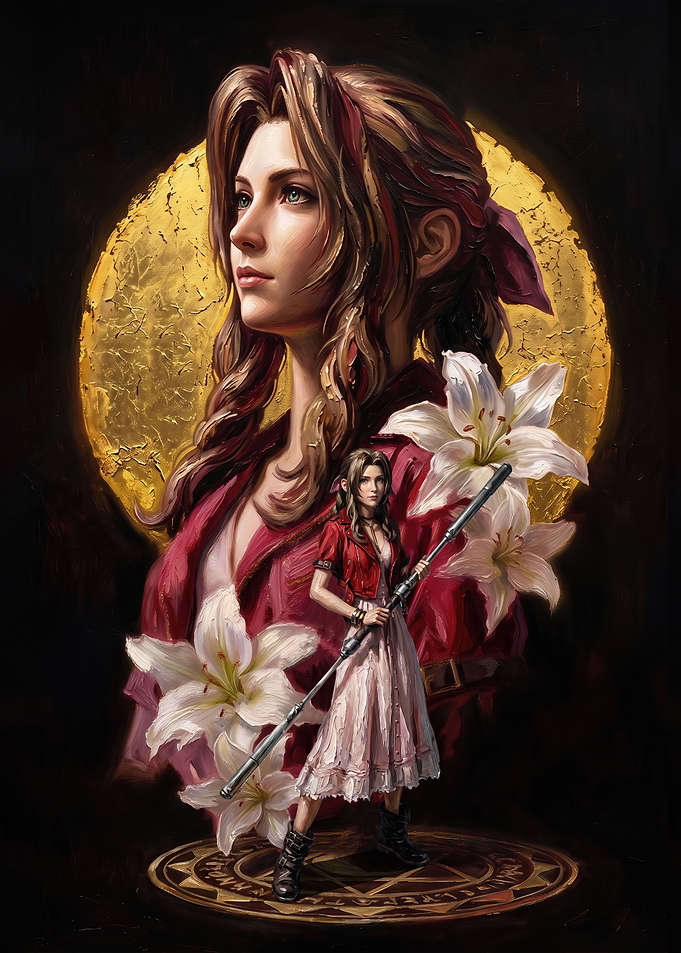 Aerith Gainsborough Final Fantasy Portrait