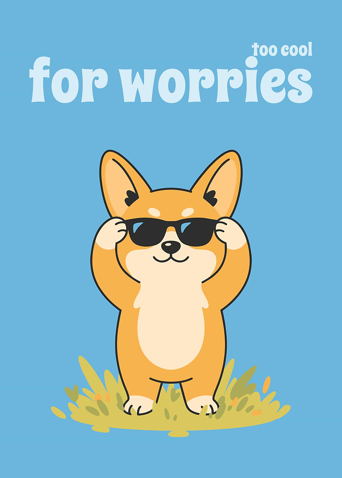 Cool Corgi Too Cool For Worries