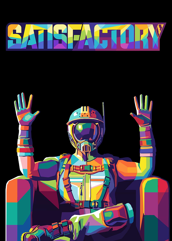 Satisfactory Game Pop Art Poster