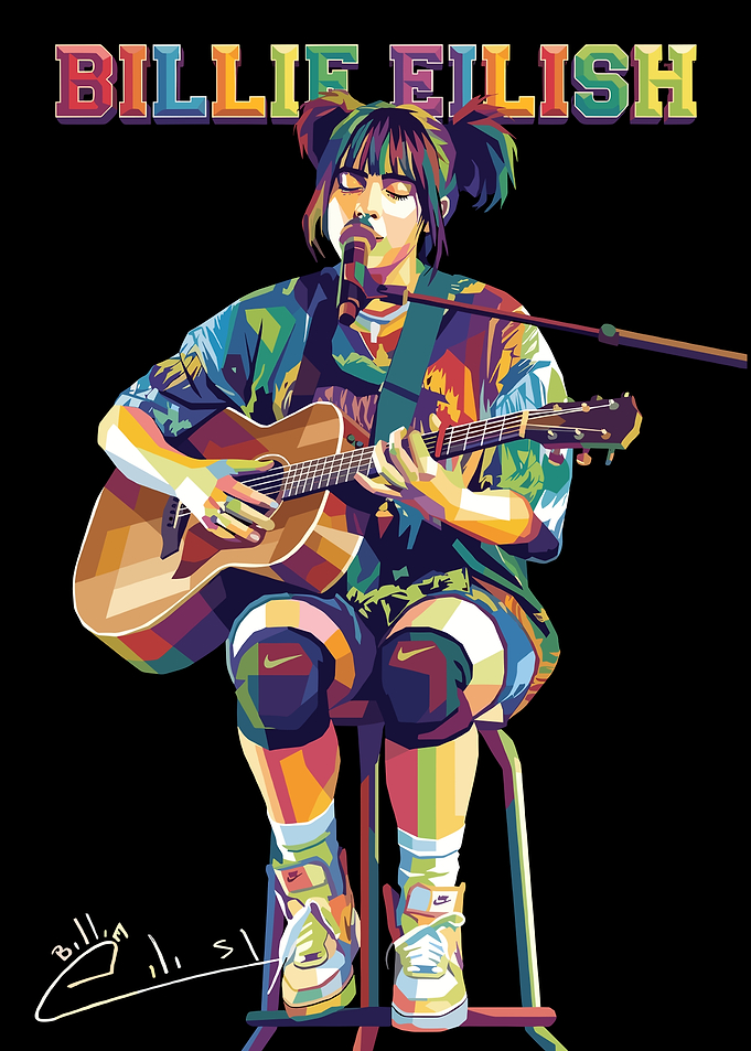 Billie Eilish Pop Art Portrait