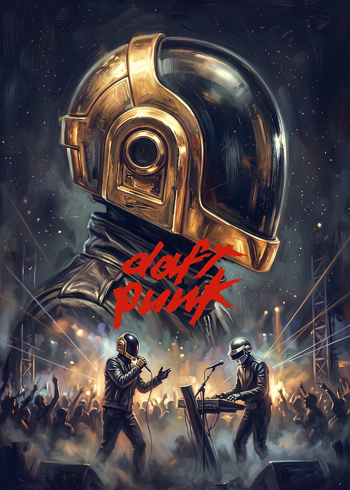 Daft Punk Concert Performance Poster