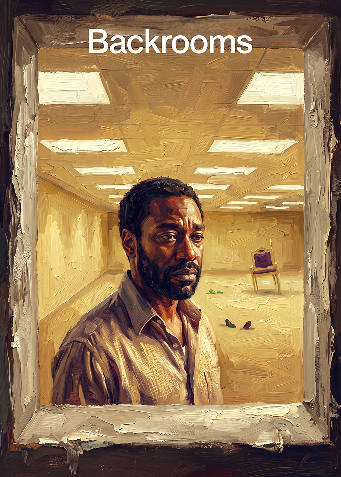 Backrooms Liminal Space Oil Painting