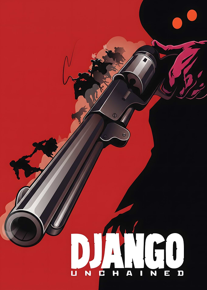 Django Unchained Minimalist Movie Poster