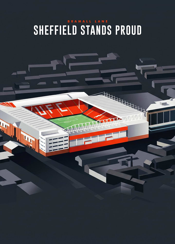 Bramall Lane Sheffield Stadium Poster