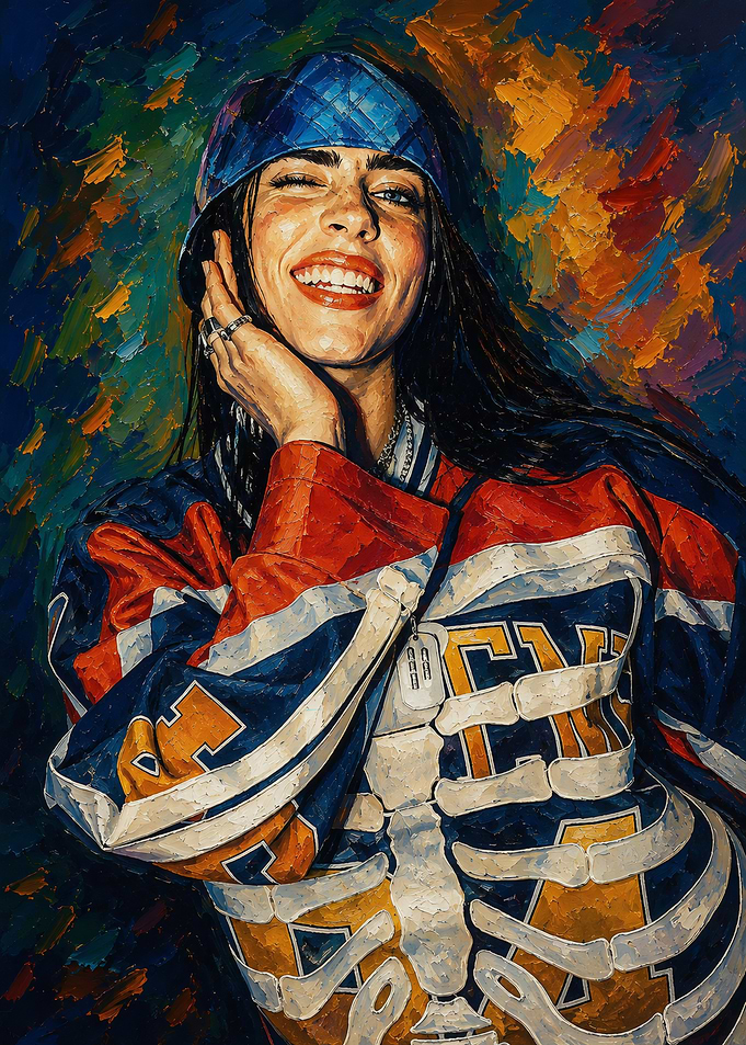 Oil Painting Portrait of Billie Eilish