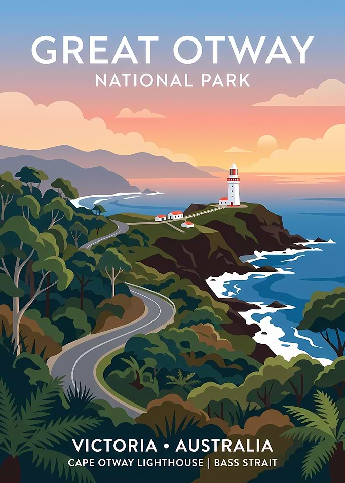 Great Otway National Park Travel Poster