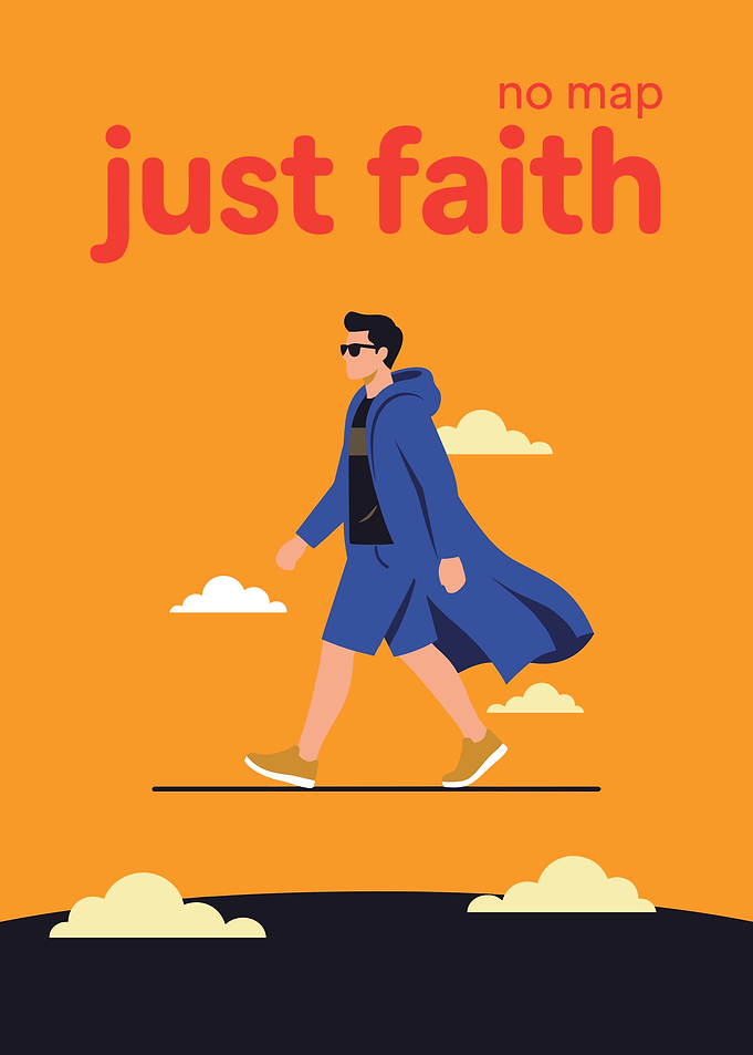 No Map Just Faith Inspirational Poster