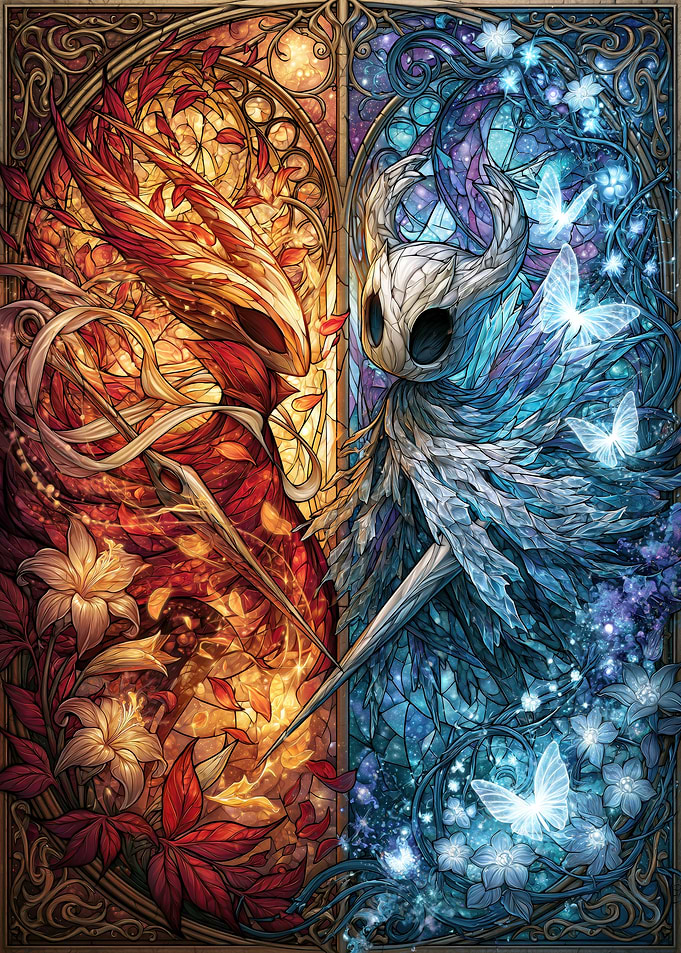 Hollow Knight Stained Glass Duality