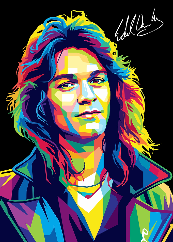 Eddie Van Halen Pop Art Portrait