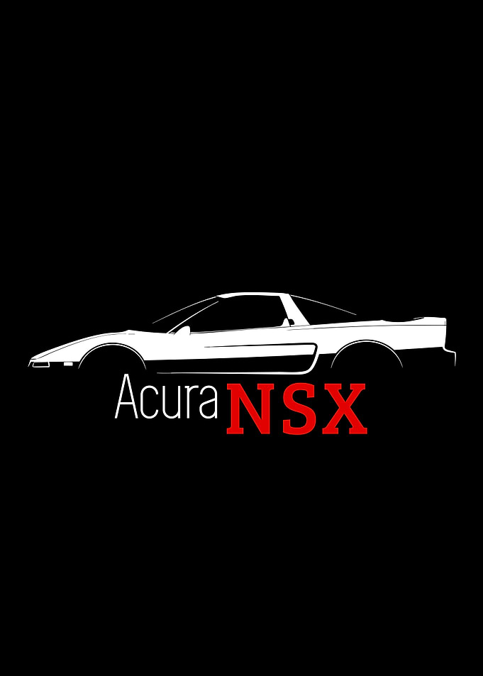 Acura NSX Minimalist Car Silhouette