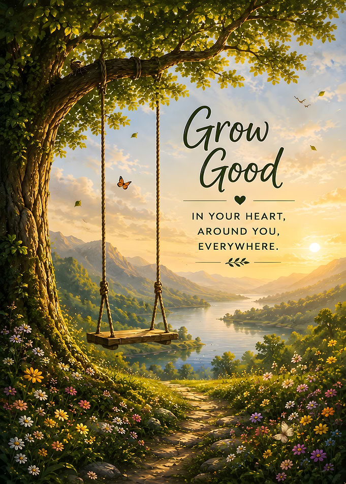 Inspirational Nature Scene with Swing