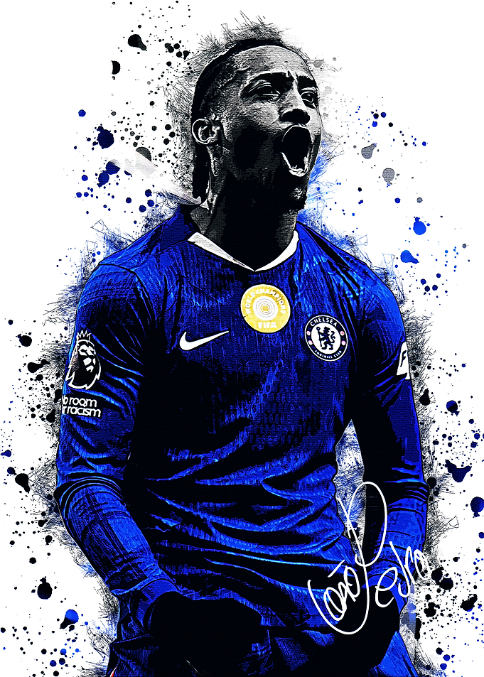 Joao Pedro Football Player Artistic Portrait