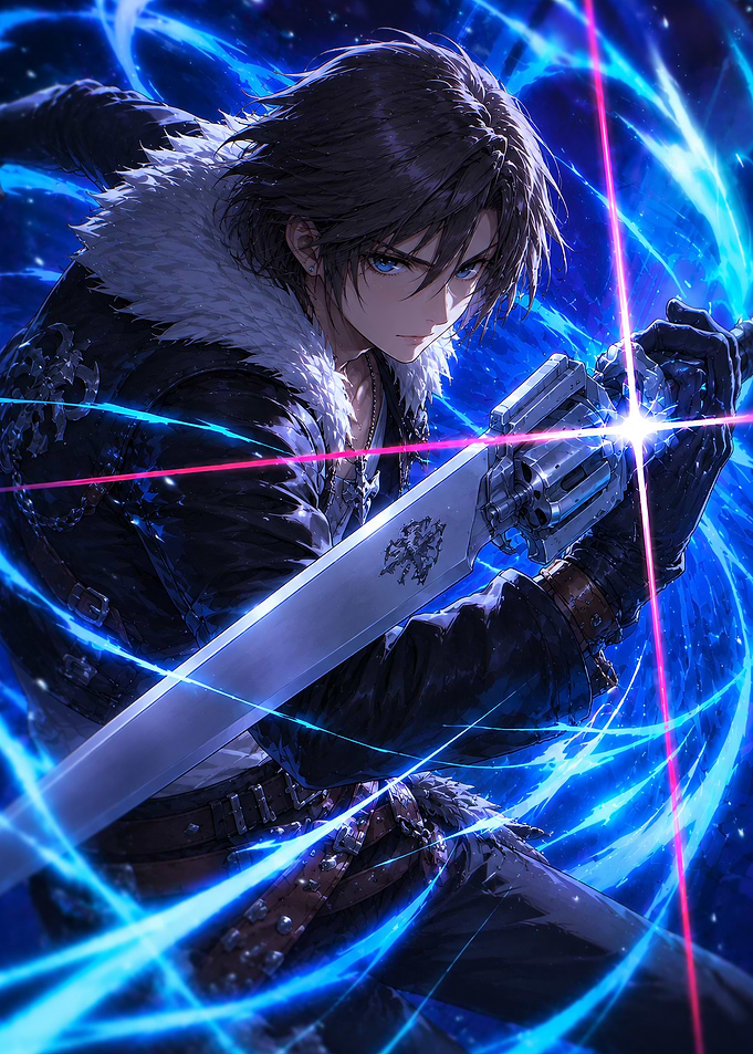 Squall Leonhart with Gunblade