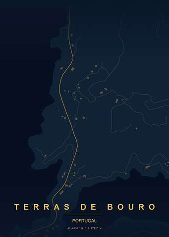 Minimalist Map of Terras de Bouro