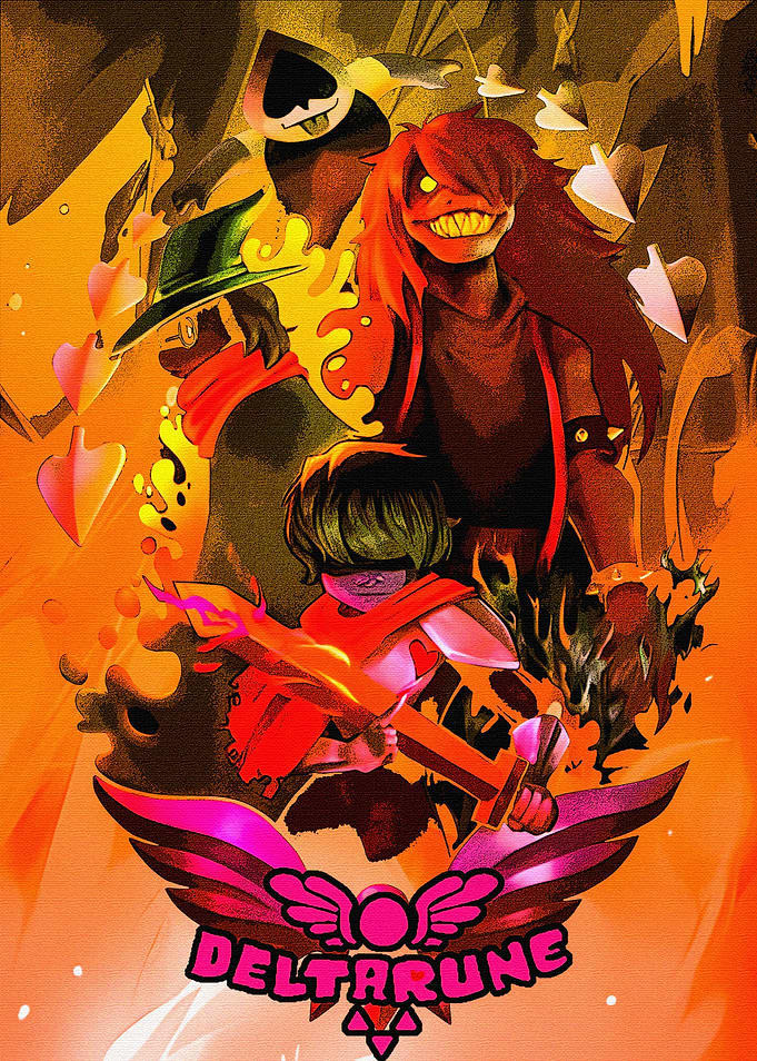 Deltarune Characters Poster Art