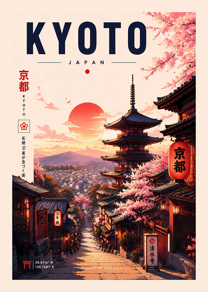Kyoto Japan Travel Poster