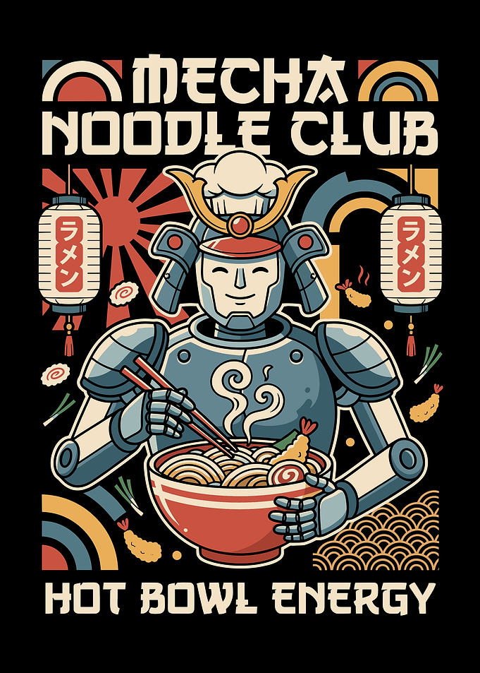 Mecha Noodle Club Samurai Robot