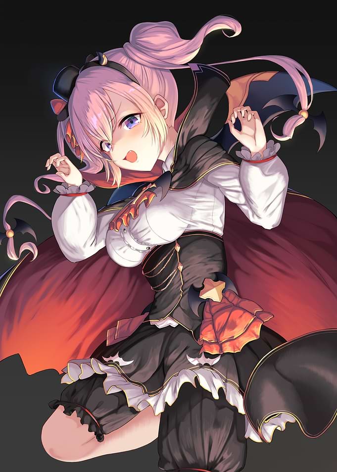 Girl Vampire Costume Illustration