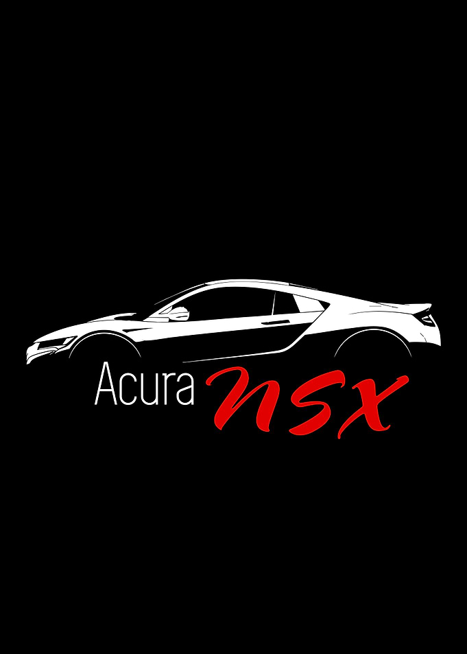 Acura NSX Minimalist Car Silhouette