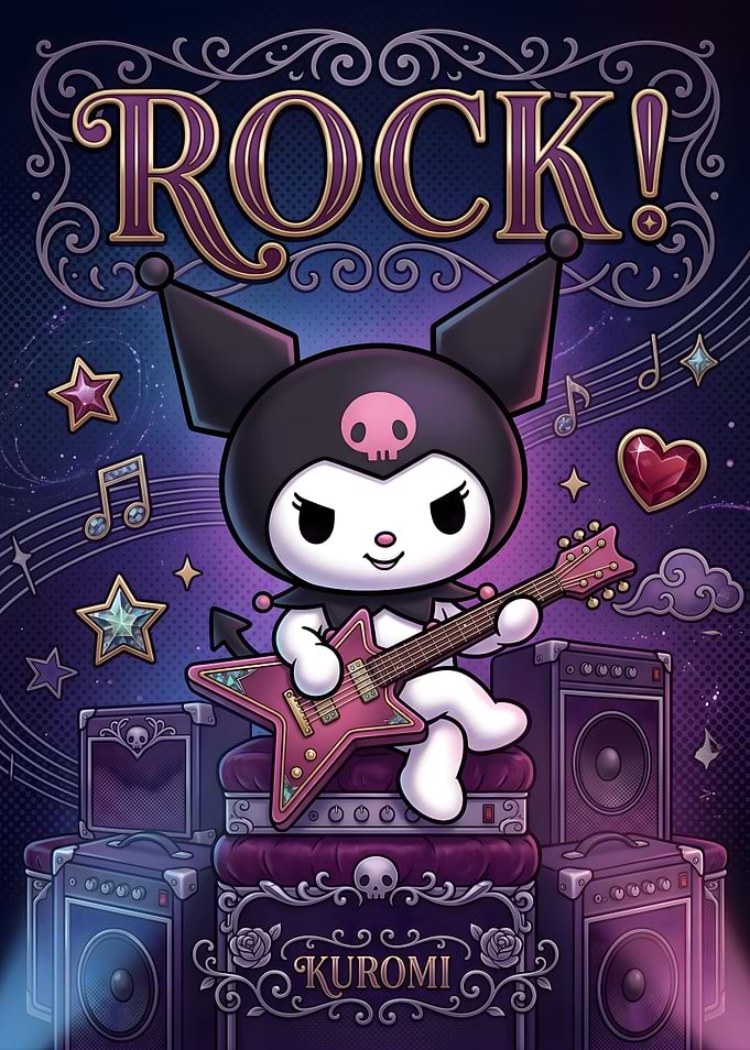 Kuromi Rock Star Poster