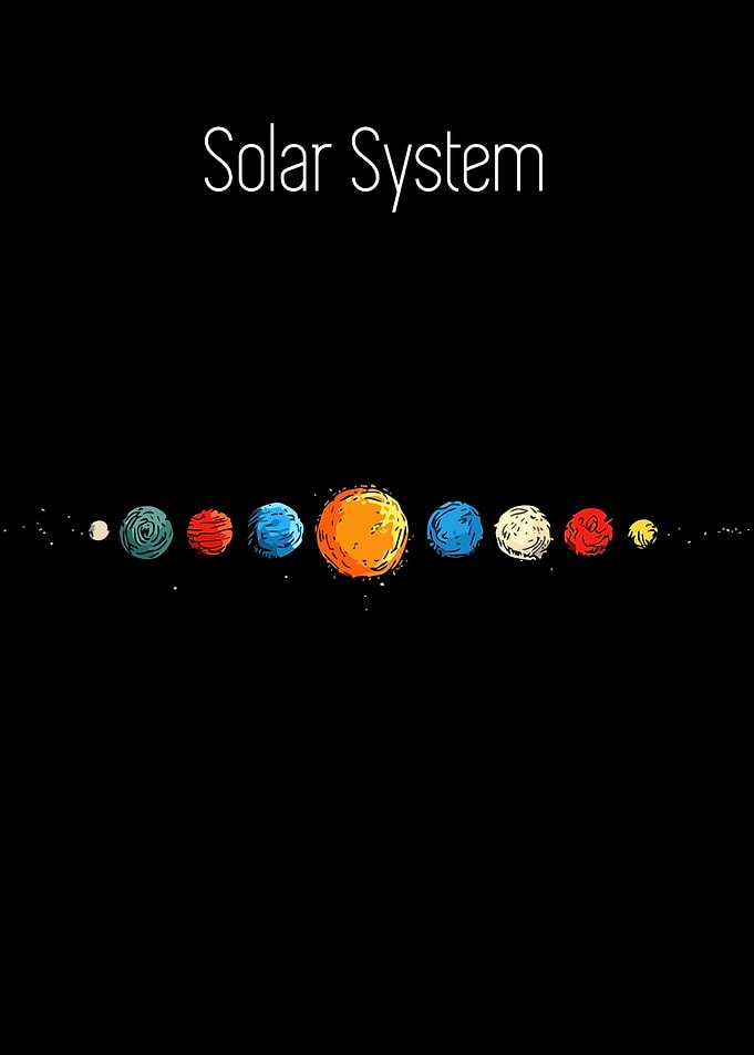 Minimalist Solar System Illustration