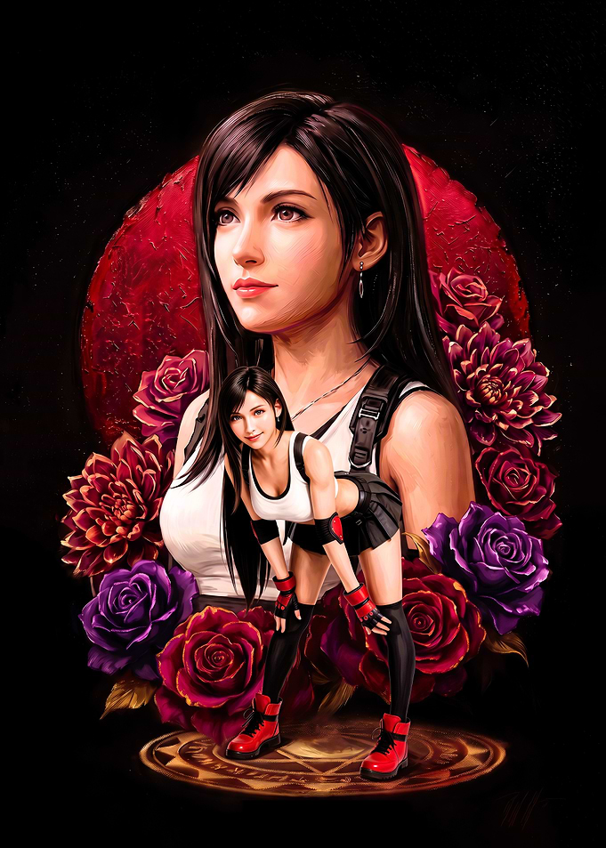 Tifa Lockhart Final Fantasy Portrait