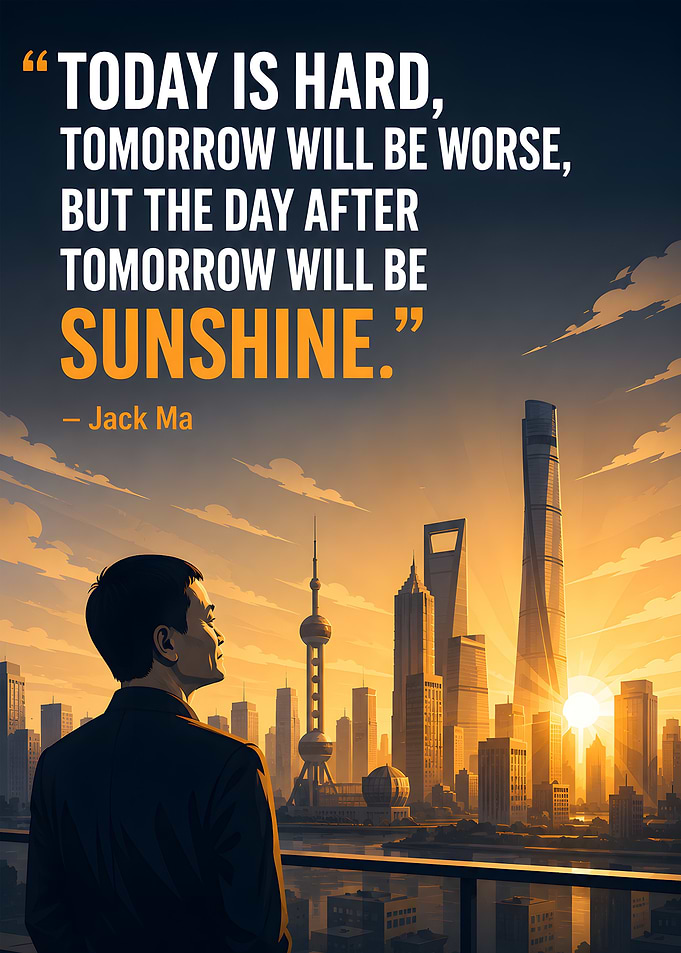 Jack Ma Inspirational Quote Poster