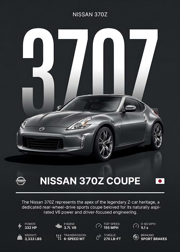 Nissan 370Z Coupe Technical Poster