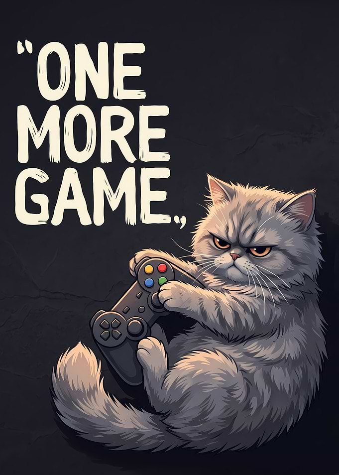 Grumpy Cat Gaming Poster