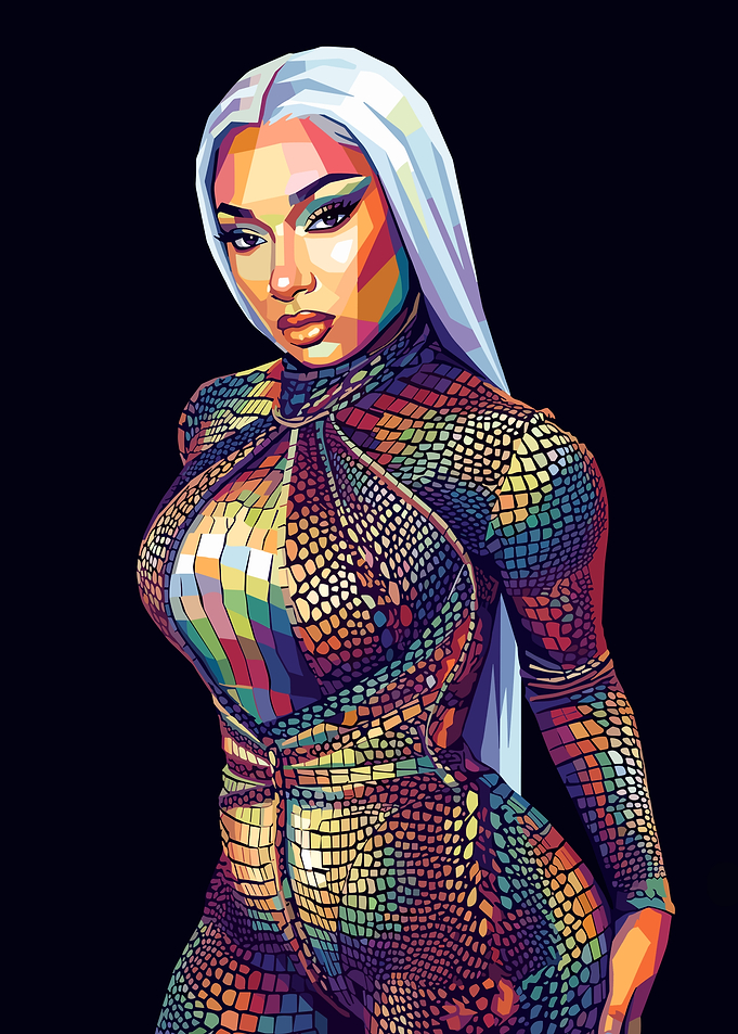 Megan Thee Stallion Pop Art Portrait