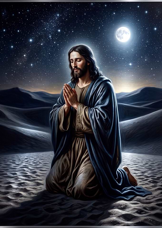 Jesus Praying in the Desert