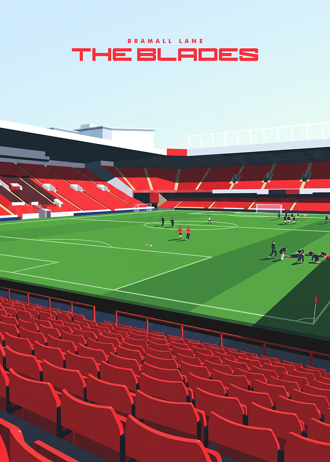 Bramall Lane The Blades Stadium Poster