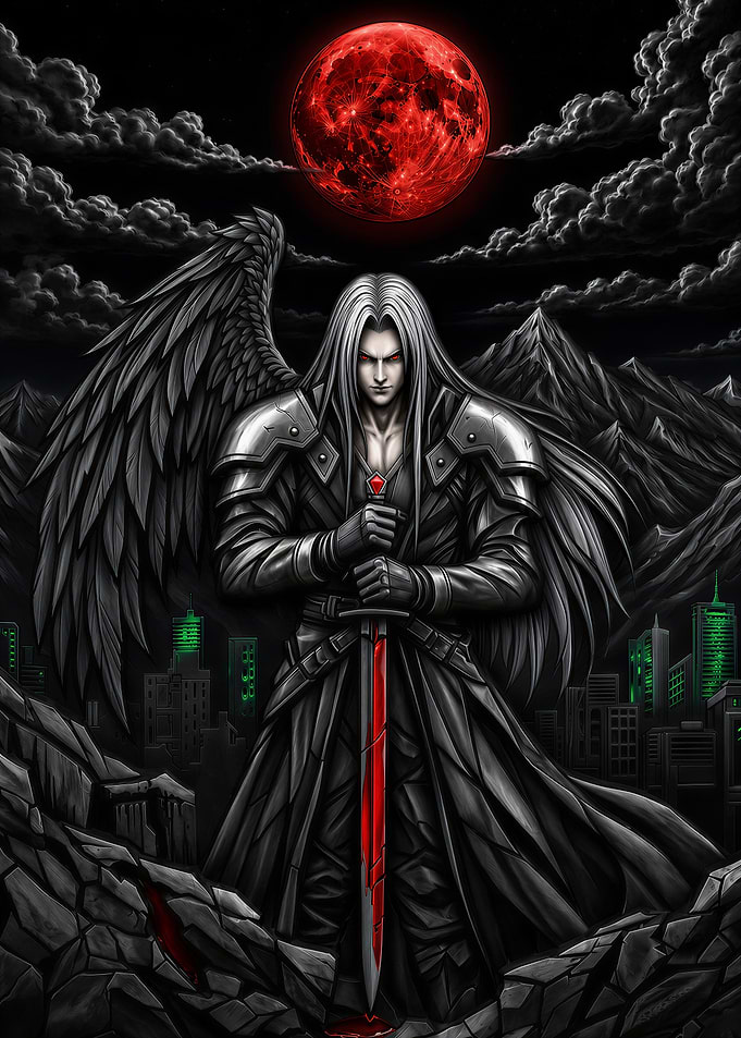 Sephiroth with Bloodied Masamune Sword