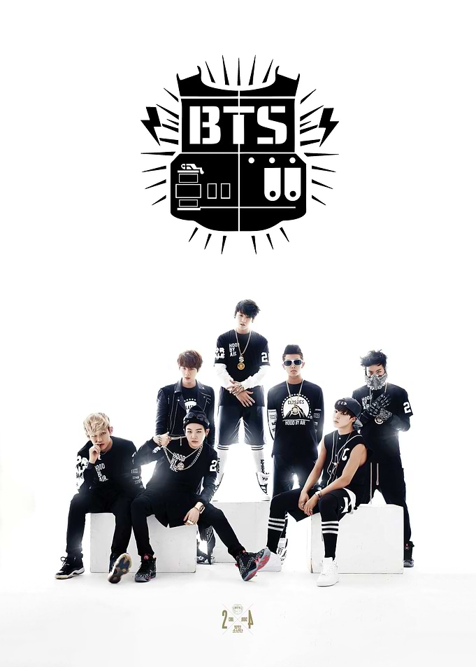 BTS Group Portrait with Logo