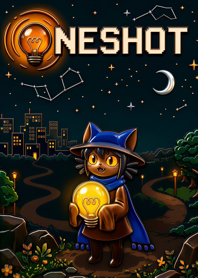 OneShot Niko with Lightbulb Poster