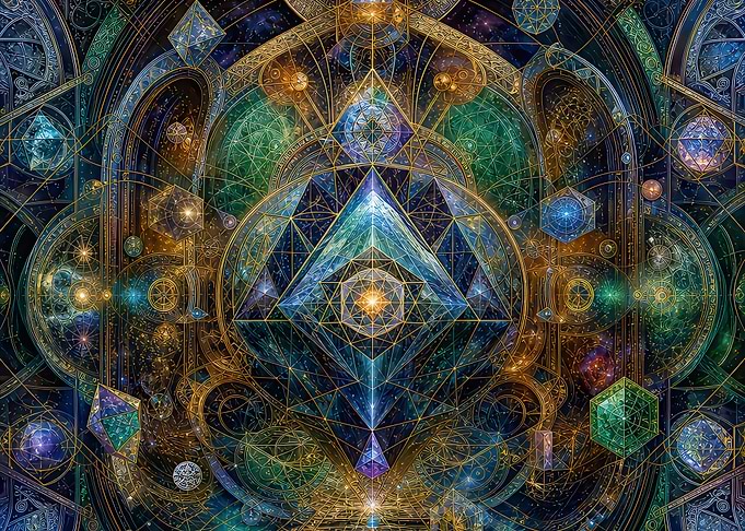 Sacred Geometry Cosmic Crystal Mandala