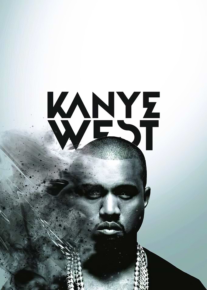 Kanye West Artistic Portrait Poster