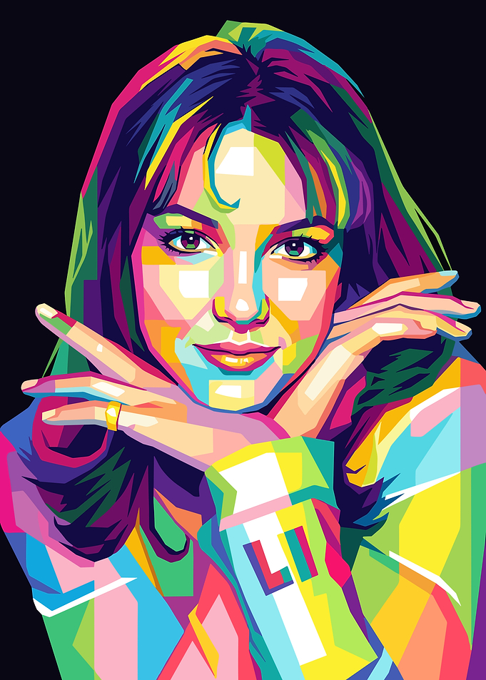 Britney Spears WPAP Pop Art Portrait