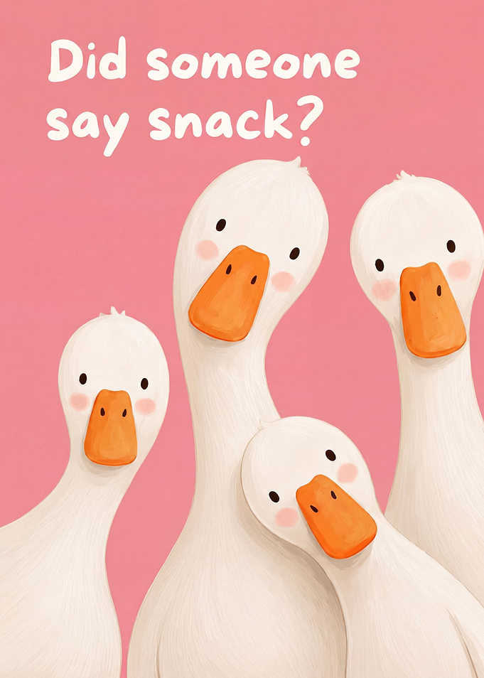 Cute Ducks Asking for Snacks