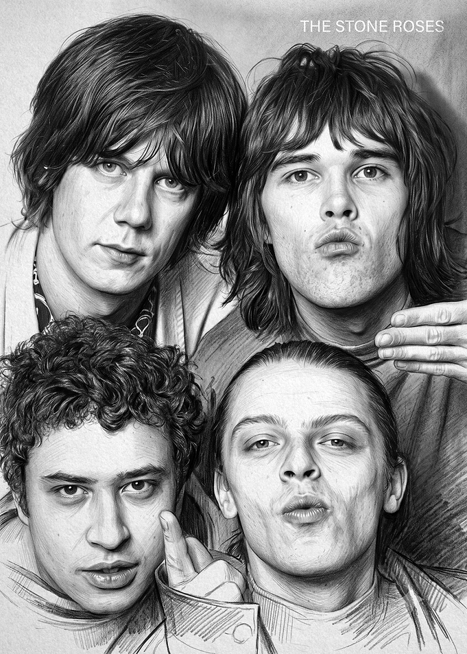The Stone Roses Pencil Portrait