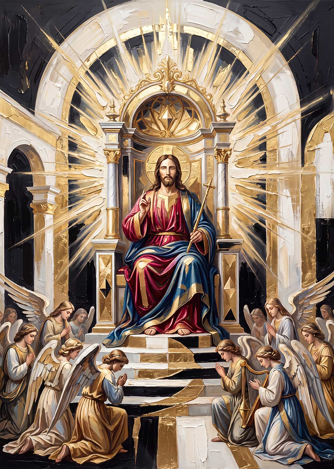Jesus Christ Enthroned with Angels