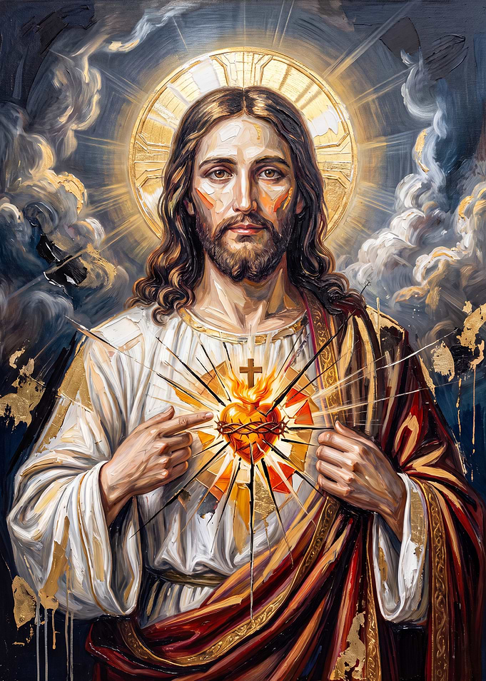 Sacred Heart of Jesus Oil Painting