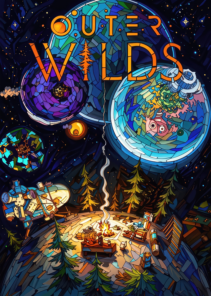 Outer Wilds Stained Glass Poster