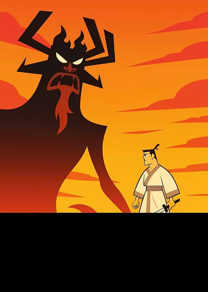 Samurai Jack Facing Aku